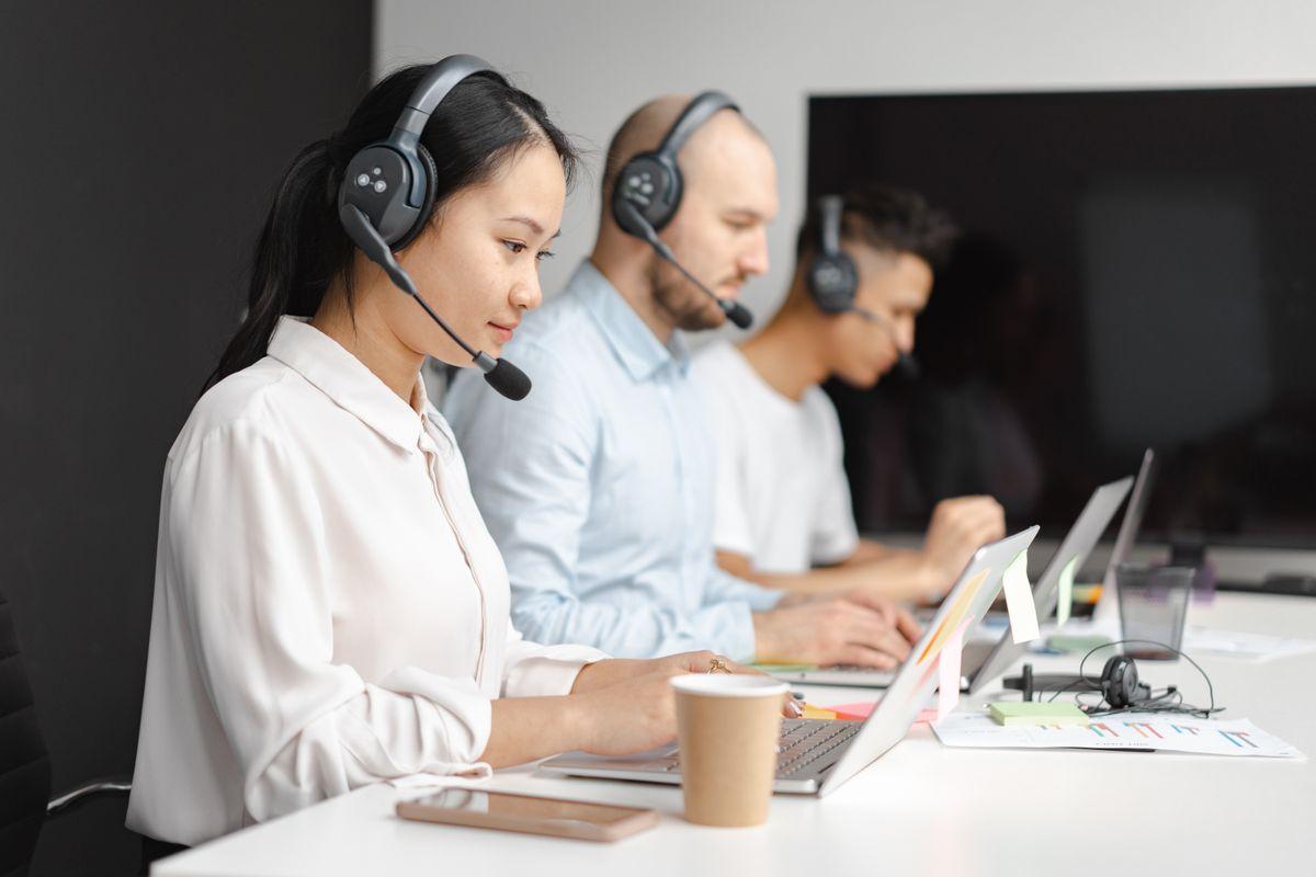 Our support team assisting customers